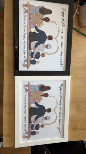 Customer photo review of Affiche Personnalisée - Papy Mamie et Petits-Enfants