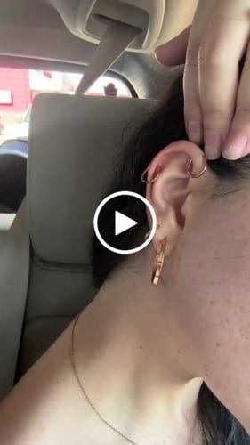 Customer video review of Hinged Clicker Segment Ring Daith, Conch, Nose, Septum