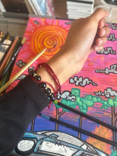 Customer photo review of Black Tourmaline Hematite Protection Bracelet - World's Best Quality & Made To Last