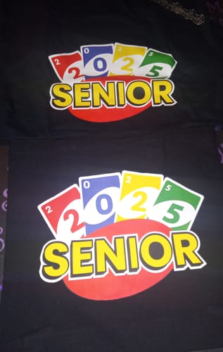 Chiquita D. review of Matte Clear Film Screen Print Transfer- Uno 2025 (Senior) image 1 out of 5