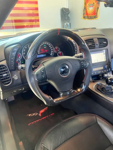 Customer photo review of Genuine Carbon Fiber Steering Wheel For C6 Corvette 2012-2013