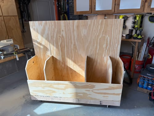 Customer photo review of Compact Wood Storage Cart Plans - Digital Download