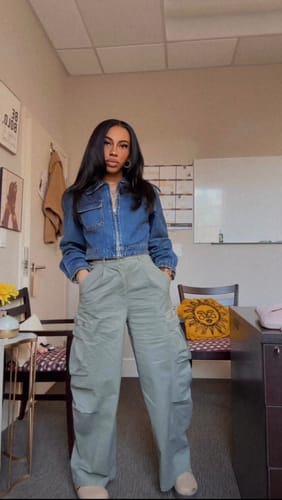 Customer photo review of Loose Wide-Leg Pants