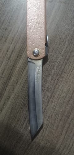 Customer photo review of Higonokami Pink Water Drop Pocket Knife 75mm