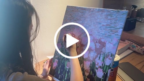 Customer video review of "Blossom by the Lake" Paint by Numbers Kit