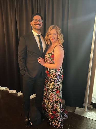 Customer photo review of Paris Gown by Mac Duggal - RENTAL