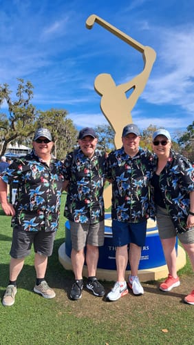 Customer photo review of Men's Flamingo Print Cotton Hawaiian Short Sleeve Shirt