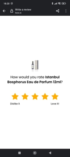 Customer photo review of Istanbul Eau de Parfum 12ml
