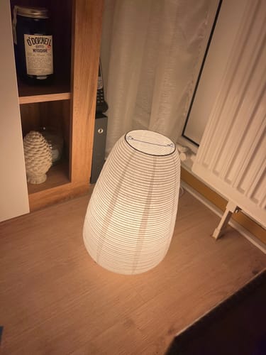 Customer photo review of Japanischer Wabi-Sabi-Stil Reispapier Zylinderlaterne Lampe