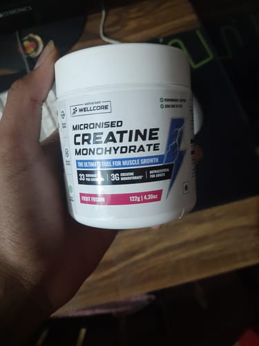 Customer photo review of Wellcore - Pure Micronised Creatine Monohydrate (122g, 33 Servings) Fruit Fusion