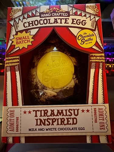 Customer photo review of The Tiramisu Easter Egg - min 500g
