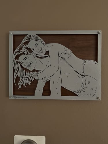 Customer photo review of Custom Metal Portrait