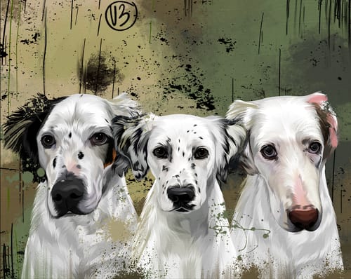 Customer photo review of Custom Pet Portrait - Abstract Style