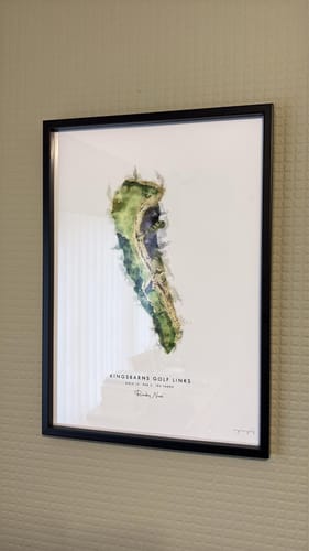 Customer photo review of Custom Golf Artwork – Personalised Print of Any Golf Course and Hole (A3 Size)