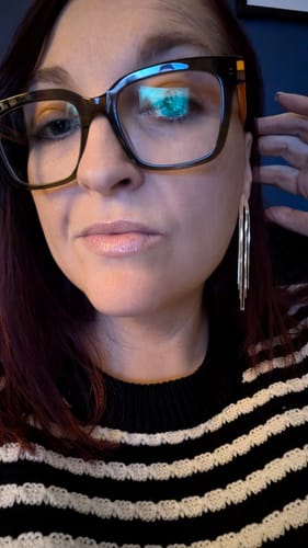 Customer photo review of Chain Chandelier Clip On Earrings in Gold