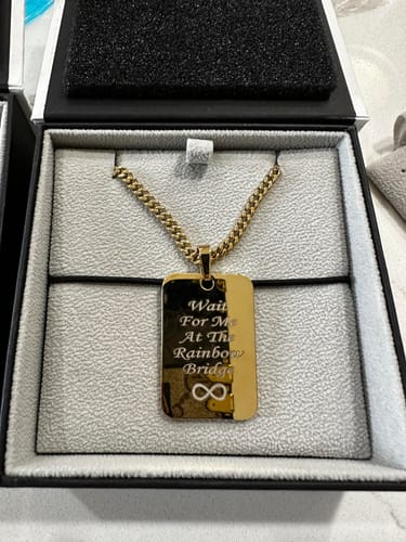 Customer photo review of Polished Dog Tag