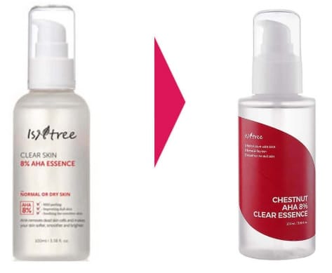 Customer photo review of Chestnut AHA 8% Clear Essence