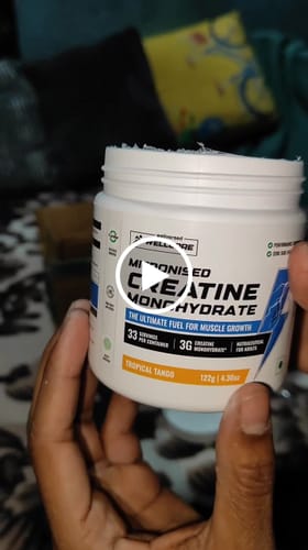 Customer video review of Wellcore - Pure Micronised Creatine Monohydrate (122g, 33 Servings) Tropical Tango