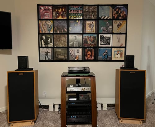 Customer photo review of 12" Vinyl Record Display Frame - LP Wall Storage