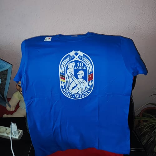 Customer photo review of PREMIUM SHIRT UNISEX • 10 JAHRE SDAG WISMUT