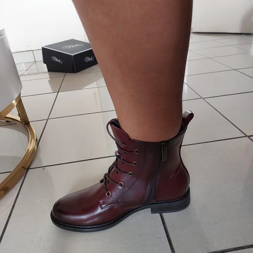 Zodwa Gumede G. review of Miss Black Victoria 2 Ankle Boot - Burgundy image 1 out of 3