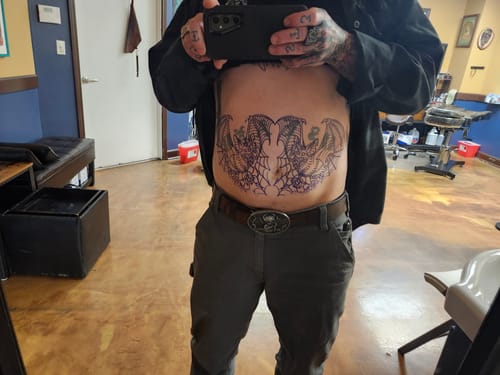 Customer photo review of Painless Tattoo Numbing Cream