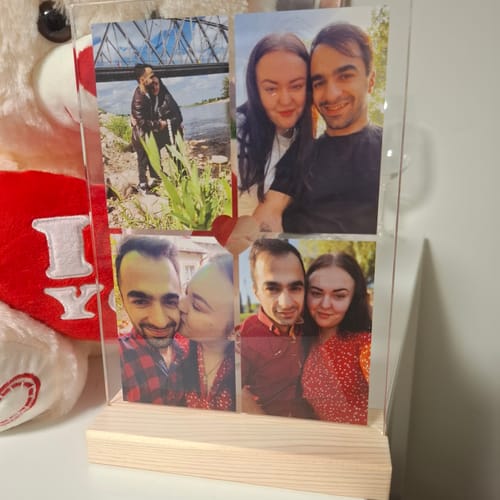 Customer photo review of Personalizowana Tabliczka "4 miłosne zdjęcia" (3 wersje)
