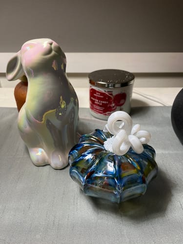 Customer photo review of $39 Mystery Glass Pumpkin