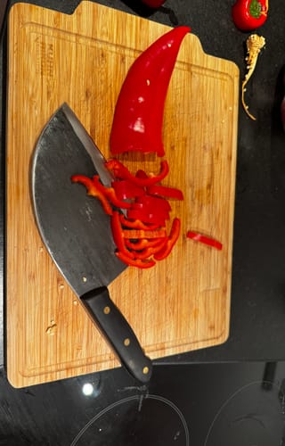 Customer photo review of Handgeschmiedetes Kochmesser - Black