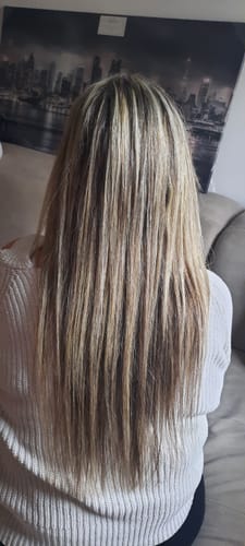 Customer photo review of Kit Sans Sulfate Kera Glow Repair Shampoing Masque (Avec ou Sans) Sérum