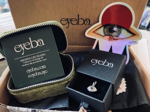 Customer photo review of Custom Mini Eye Pendant