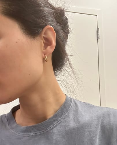 Customer photo review of Mini Hoop Clip On Earrings