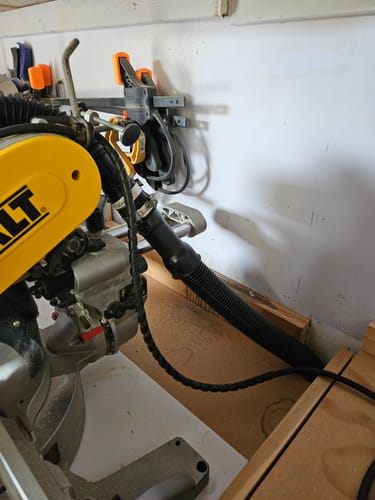 Customer photo review of DeWalt DW718 Sliding Miter Saw Dust Collection