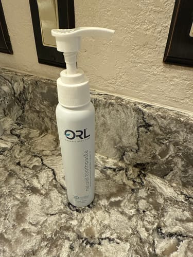 Customer photo review of Fluoride-Free Organic & Natural Hydroxyapatite Toothpaste