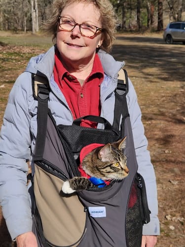 Customer photo review of Comfortable Labor-saving Front Pet Carrier