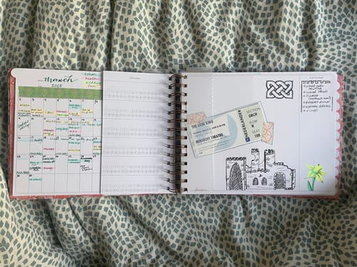 Customer photo review of LDL: Undated MINI Vertical Weekly Planner, Floral Fellowship