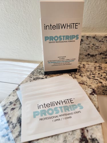 Customer photo review of Prostrips Teeth Whitening Strips