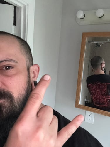 Customer photo review of BALANCE IN CHAOS T-SHIRT