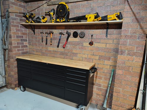 Customer photo review of 1.8M - 72" Stainless or Black Workbench Tool Trolley