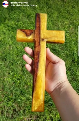 Customer photo review of 12x6x1" Cross Silicone Mold For Epoxy Resin - Medium Cross Mold