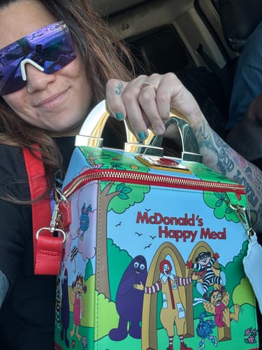 Customer photo review of Loungefly McDonald's Vintage Happy Meal Crossbody