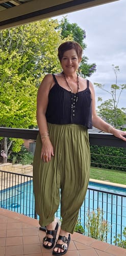 Lisa C. review of Santorini Singlet CROPPED | Black image 1 out of 1