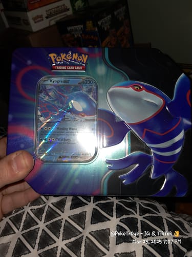 Customer photo review of Pokemon: Azure Legends Tin (Styles May Vary)
