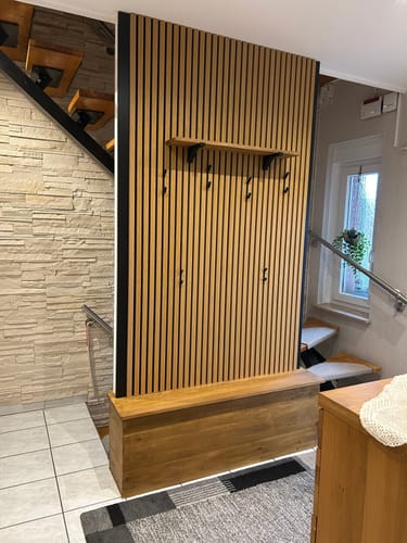 Customer photo review of Akustikpaneele Rustikale Eiche - 240 cm x 60 cm