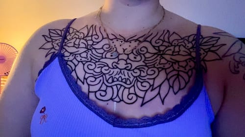 Customer photo review of Painless Tattoo Spray