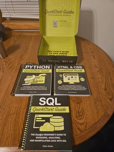 Customer photo review of Python QuickStart Guide