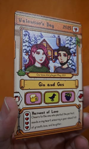 Customer photo review of Custom Farmers Metal Card – Personalized Gift for Couples
