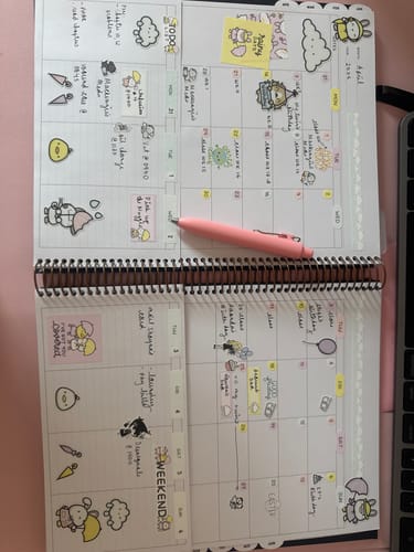 Customer photo review of Undated Portrait Weekly Planner, Ocean Breeze