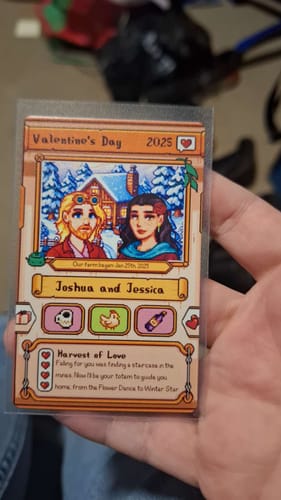 Customer photo review of Custom Farmers Metal Card – Personalized Gift for Couples