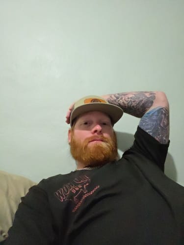 Customer photo review of Premium Custom Leather Patch Hats (Wholesale)